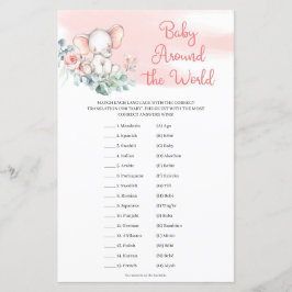 ガールエレファントユーカリプタスベビーアラウンドザワールド