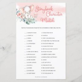 ガールエレファントユーカリプトゥスストーリーブックキャラクターマッチ