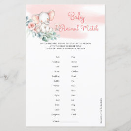 ガールエレファントユーカリリースベビーアニマルマッチ