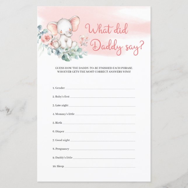 ガールエレファントユーカリ何パパはゲームと言った (正面)