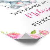 ガールエレファント第1回2回目の3回目の誕生日パーティーへようこそ ポスター (角)