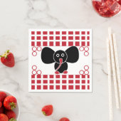 ガールエレファント誕生日 スタンダードカクテルナプキン (インサイチュ)