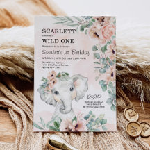 ガールエレファント1st誕生日赤面フローラユーカリ