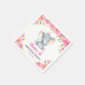 ガールエレファント1st 2th誕生日パーティーリトルピーナッツ スタンダードカクテルナプキン (角)
