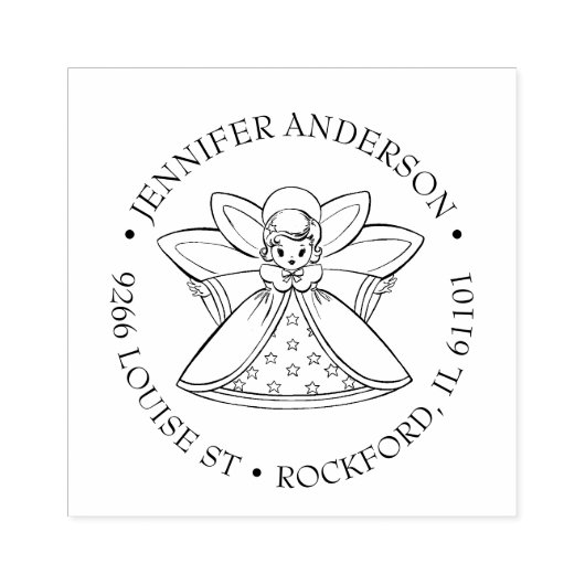 ガールエンジェル宗教ヴィンテージクリスチャン ラバースタンプ (インプリント)