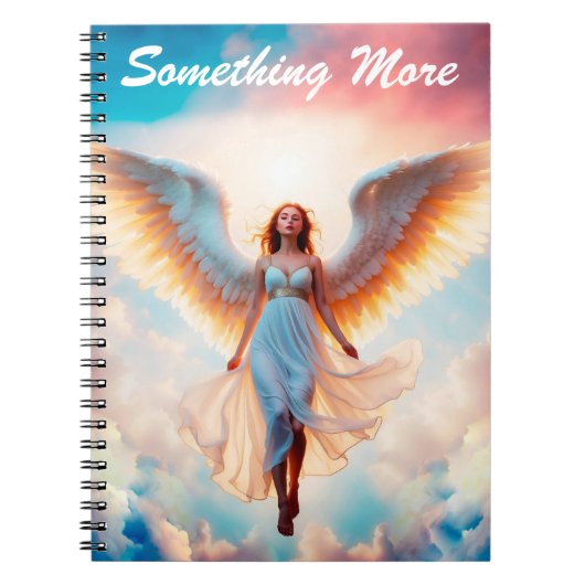 ガールエンジェル宗教的クリスチャン飛行ファンタジーアート ノートブック (正面)