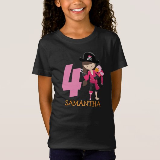 ガールオウム4th誕生日パーティー海賊Tシャツ Tシャツ (正面)