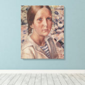 ガールオンアペブルビーチ キャンバスプリント (インサイチュ (ウッドフロア))