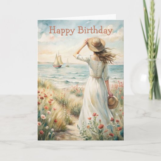 ガールオンザクリフ誕生日カード カード (正面)