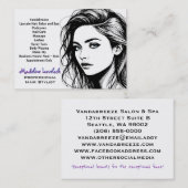 ガールオンザゴーヘアスタイリストサロンプロフェッショナル 名刺 (正面/裏面)