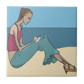ガールオンザビーチ タイル (正面)