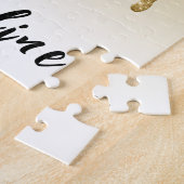 ガールオンスイング金ゴールドグリッタードリップグラデーション ジグソーパズル (側面)