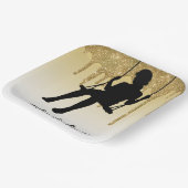 ガールオンスイング金ゴールドグリッタードリップグラデーション ペーパープレート (傾斜あり)