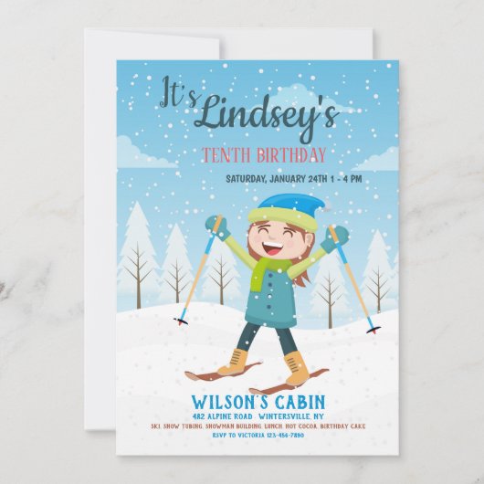 ガールオンスキー招待状 招待状 (正面)