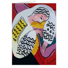 ガールオンタブレット抽象芸術、mATISSEスタイル