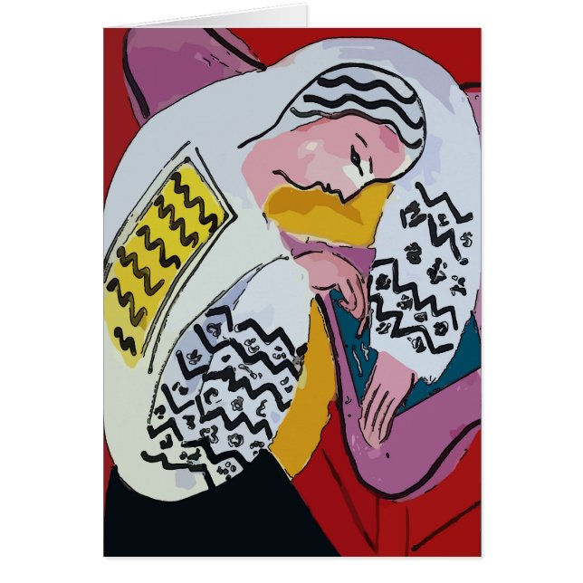 ガールオンタブレット抽象芸術、mATISSEスタイル (正面)