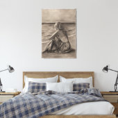 ガールオンビーチキャンバス キャンバスプリント (インサイチュ (寝室))