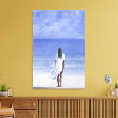 ガールオンビーチ1995 キャンバスプリント (インサイチュ (リビング))