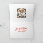 ガールオンホース誕生日カード サンキューカード (内部)