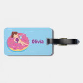 ガールオンレインボーブラッシュドーナツプールフロート ラゲッジタグ (裏面横)