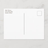 ガールオータムベビーシャワーウッドランド動物 インビテーションポストカード (裏面)