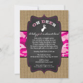 ガールオーディアバックベビースプリンクル迷彩柄 招待状 (正面)