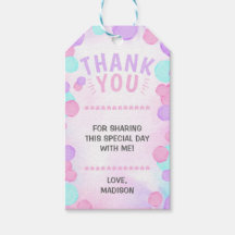 ガールオーバーポップ・アートのバブルギフトラベル