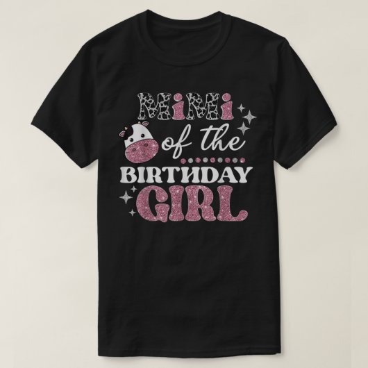 ガールカウファーム誕生日のミミ誕生日Co Tシャツ (デザイン正面)
