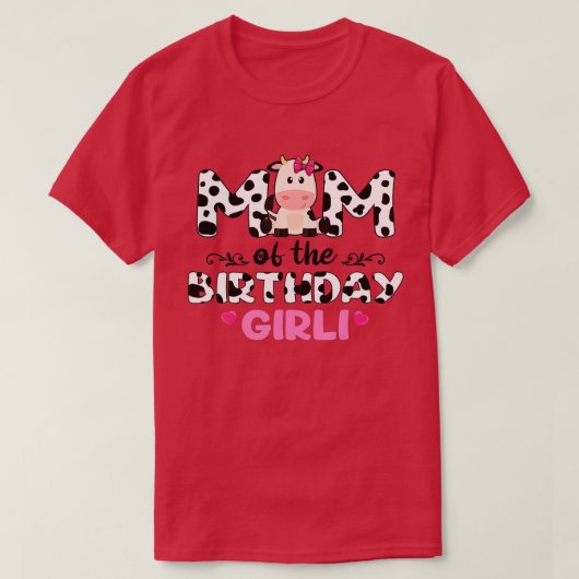 ガールカウファーム誕生日牛の誕生日パパ Tシャツ (デザイン正面)