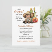 ガールカウボーイ西サボテン南部の赤ちゃんシャワー 招待状 (スタンド正面)