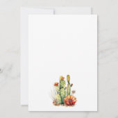 ガールカウボーイ西サボテン南部の赤ちゃんシャワー 招待状 (裏面)