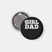 ガールカッコいいパパ父男性へパパ誇りを持ったアウトヌ マグネット (正面/裏面)