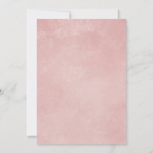 ガールカップルコエッドピンクフローラベビーシャワー 招待状 (裏面)