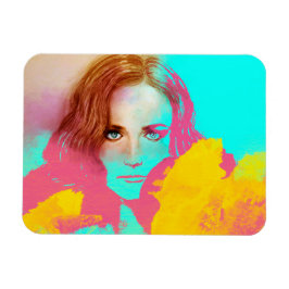 ガールカラフルアポップ・アートのート写真マグネット – 強烈 マグネット