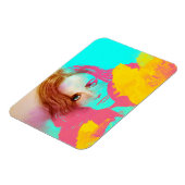 ガールカラフルアポップ・アートのート写真マグネット – 強烈 マグネット (左側)