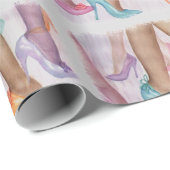 ガールカラフルハイヒール包装紙 ラッピングペーパー (ロールコーナー)