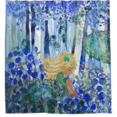 ガールカーテン付きブルーフォレストシャワー シャワーカーテン (正面)