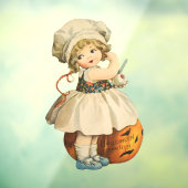 ガールカービングアップルハロウィーン ウィンドウサイン (シート3)