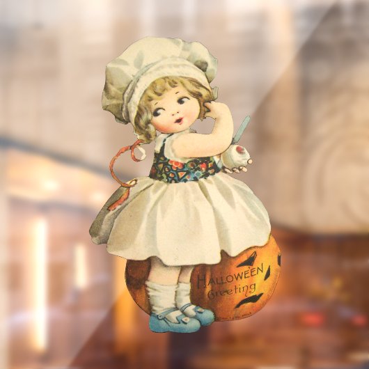 ガールカービングアップルハロウィーン ウィンドウサイン (シート2)