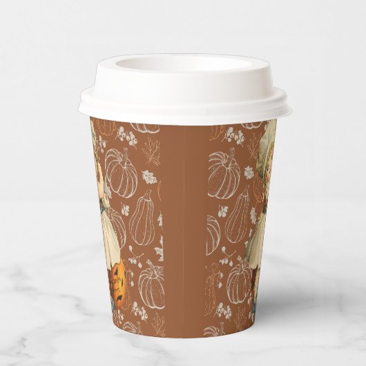 ガールカービングアップルハロウィーン 紙コップ (右)