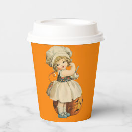 ガールカービングアップルハロウィーン 紙コップ