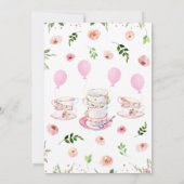 ガールガーデンティーパーティーベビーシャワー 招待状 (裏面)