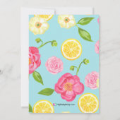 ガールガーデンフローラベビーシャワー招待状 招待状 (裏面)