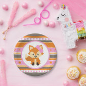 ガールキツネウッドランドフォレストパーティー紙プレート ペーパープレート (パーティー)