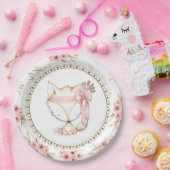ガールキツネベビーシャワー紙プレート ペーパープレート (パーティー)
