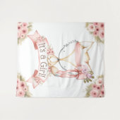 ガールキツネベビーシャワー背景 タペストリー (正面(横))