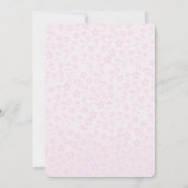 ガールキュートピンクベビー物干しスイートベビーシャワー 招待状 (裏面)