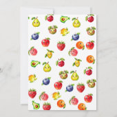 ガールキュートフルーツ誕生日招待状サマーパーティー 招待状 (裏面)