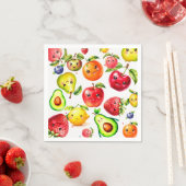 ガールキュートフルーツ誕生日 スタンダードカクテルナプキン (インサイチュ)