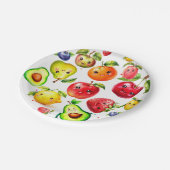 ガールキュートフルーツ誕生日 ペーパープレート (アングル)